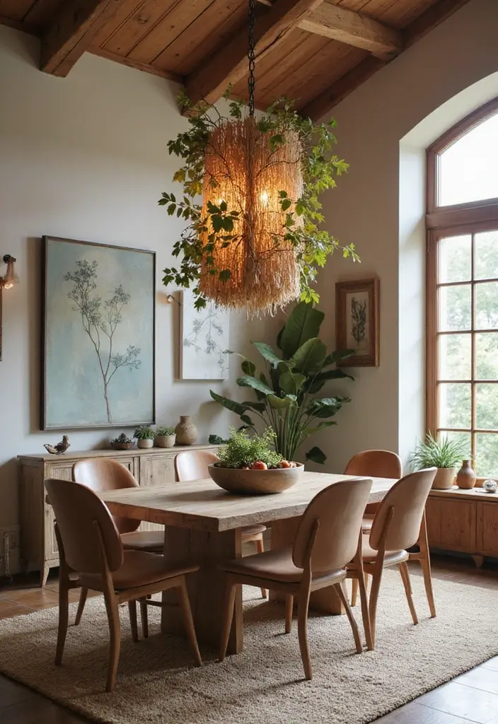 17 Contemporary Chandeliers for High Ceilings That Redefine Dining Spaces! - 6. Nature-Inspired Designs