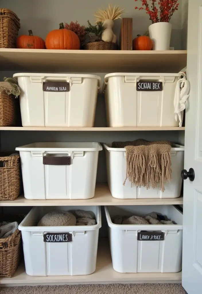 17 DIY Organization Hacks That Will Declutter Your Home in No Time! - 16. Seasonal Swap Bins