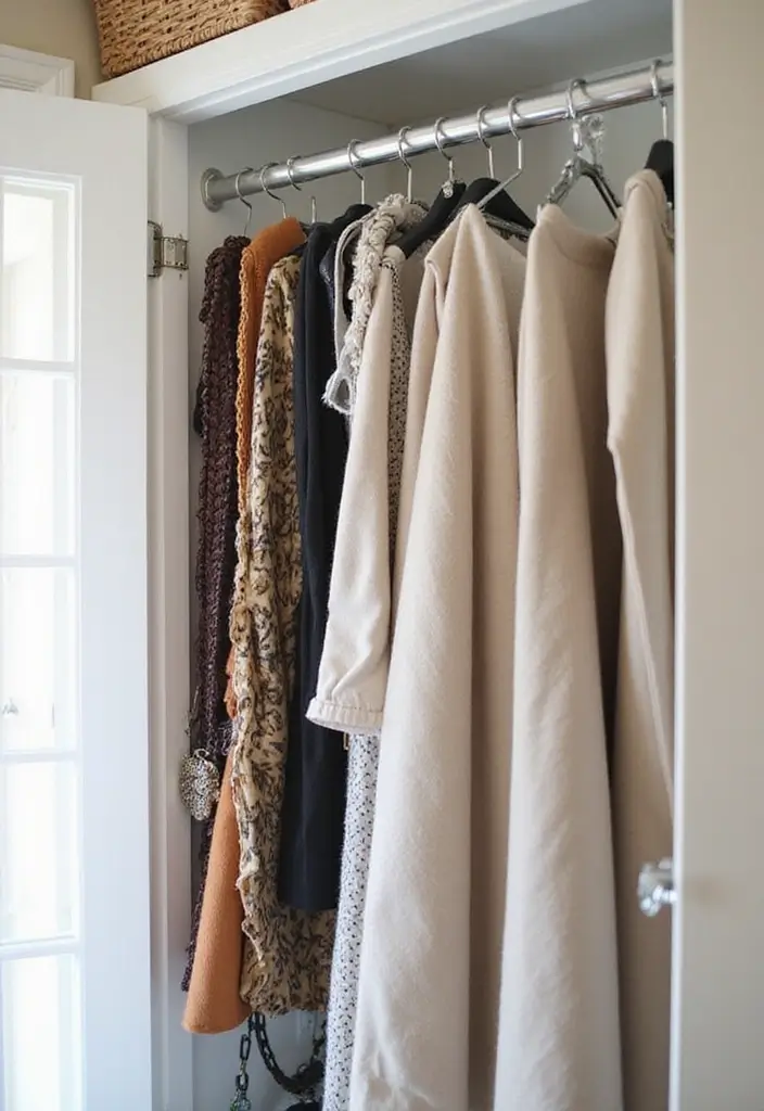 17 DIY Organization Hacks That Will Declutter Your Home in No Time! - 8. Curtain Rod for Accessories