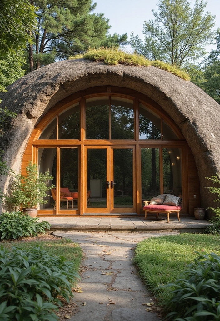 19 Incredible Earth-Sheltered Homes That Are Both Energy-Efficient and Stunning! - 12. The Serene Escape: A Yoga Retreat