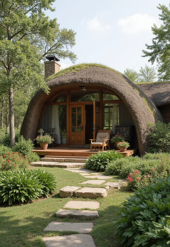 19 Incredible Earth-Sheltered Homes That Are Both Energy-Efficient and Stunning! - 13. The Bungalow: A Simple and Elegant Option