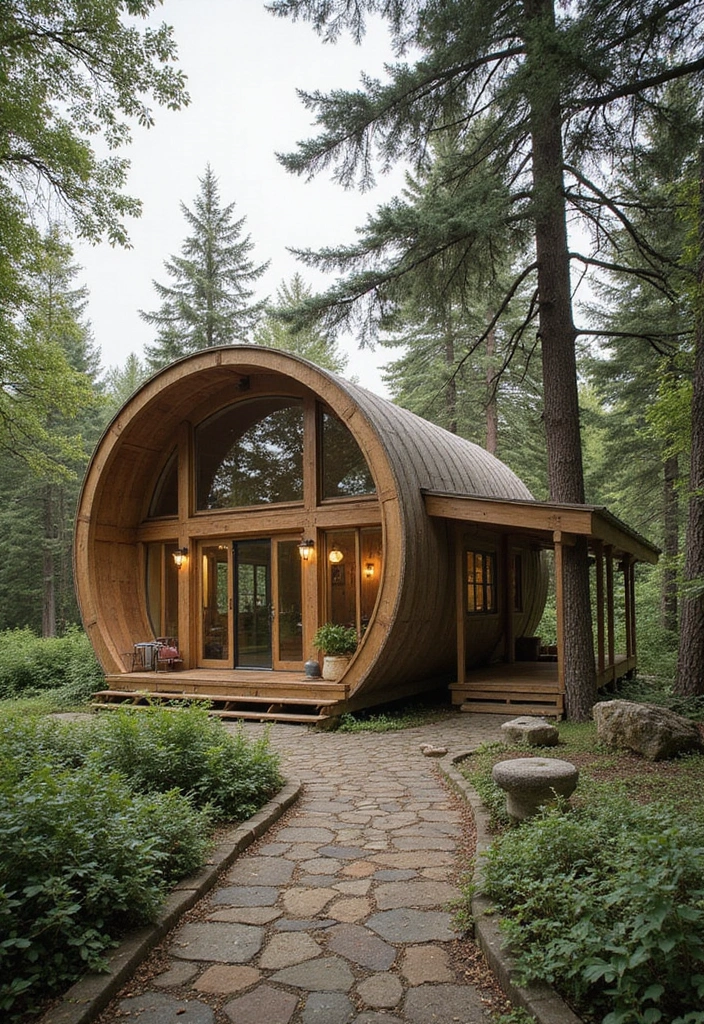 19 Incredible Earth-Sheltered Homes That Are Both Energy-Efficient and Stunning! - 14. The Round House: Emphasizing Harmony