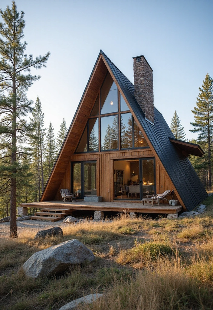 19 Incredible Earth-Sheltered Homes That Are Both Energy-Efficient and Stunning! - 8. The A-Frame Earth Shelter: Stylish Angles