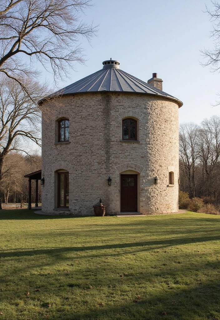 19 Incredible Earth-Sheltered Homes That Are Both Energy-Efficient and Stunning! - 9. The Silo House: A Rustic Gem