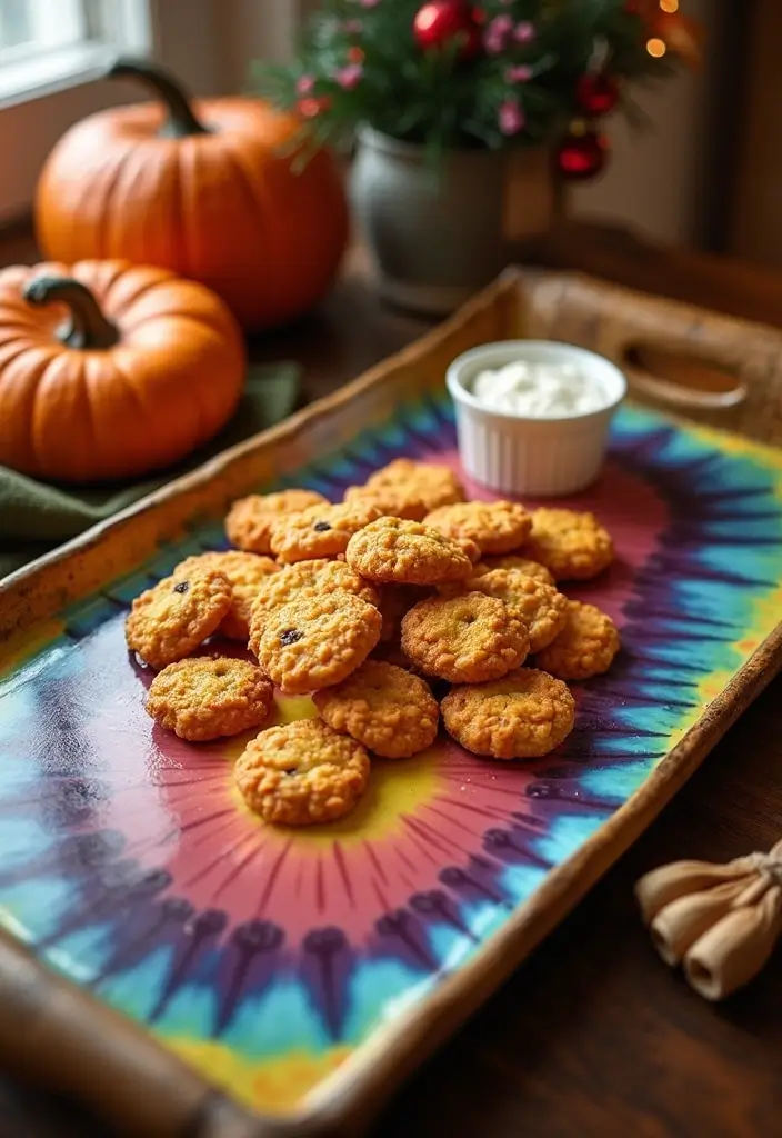 20 Creative Tie-Dye Seasonal Decor Ideas to Celebrate Every Occasion (Number #10 Is a Must-See!) - 14. Tie-Dye Seasonal Serving Trays