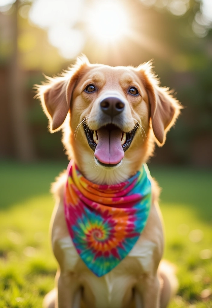 20 Creative Tie-Dye Seasonal Decor Ideas to Celebrate Every Occasion (Number #10 Is a Must-See!) - 16. Colorful Tie-Dye Pet Accessories