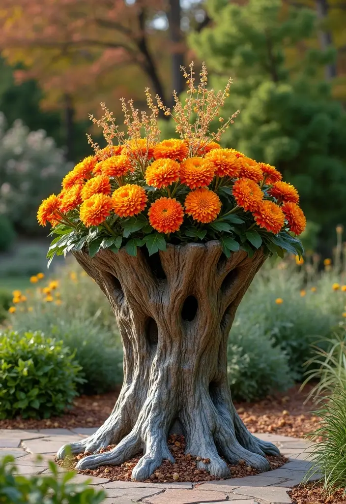 20 Gorgeous Fall Pots That Will Transform Your Outdoor Landscape This Season! - 20. Artistic Sculptural Pots