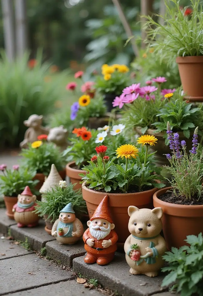 20 Gorgeous Fall Pots That Will Transform Your Outdoor Landscape This Season! - 3. Whimsical Fairy Tale Pots