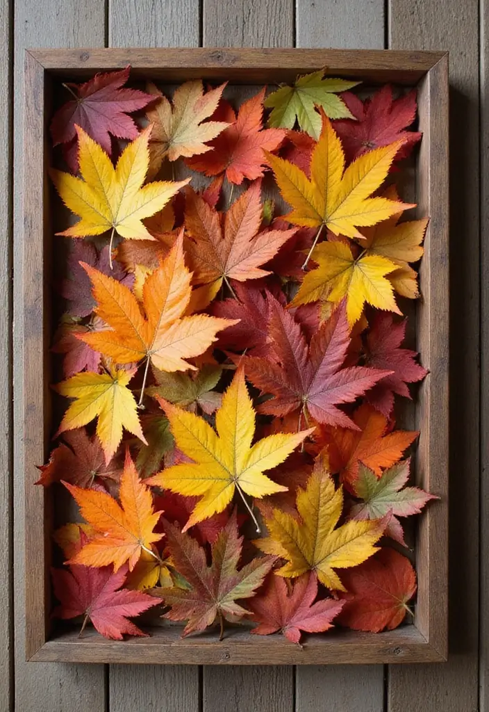 20 Stunning DIY Autumn Crafts for a Cozy Home on a Budget! - 10. Fall Leaf Art