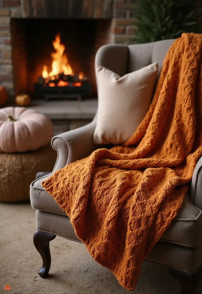 20 Stunning DIY Autumn Crafts for a Cozy Home on a Budget! - 11. Cozy Knitted Blankets