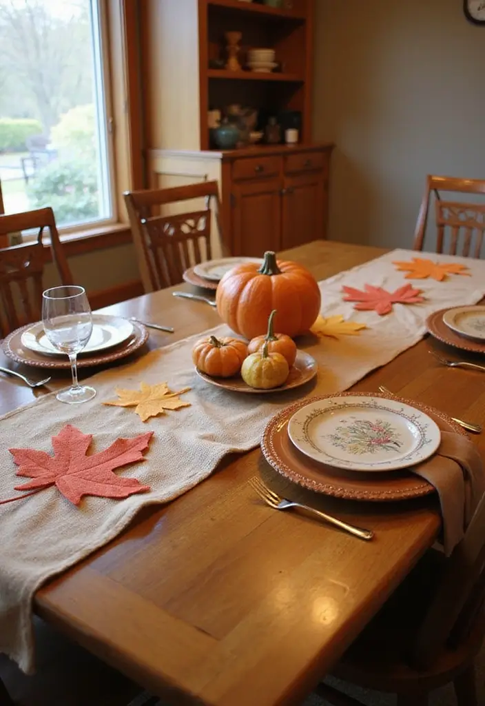 20 Stunning DIY Autumn Crafts for a Cozy Home on a Budget! - 15. DIY Autumn Table Runner