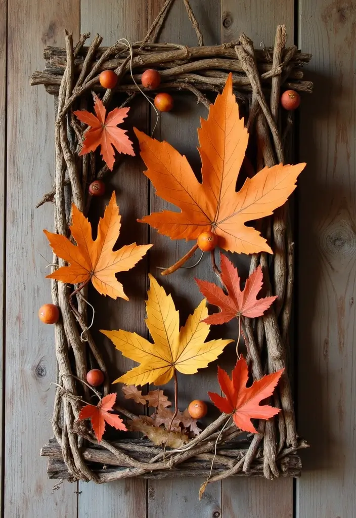 20 Stunning DIY Autumn Crafts for a Cozy Home on a Budget! - 18. Fall-Themed Wall Hangings