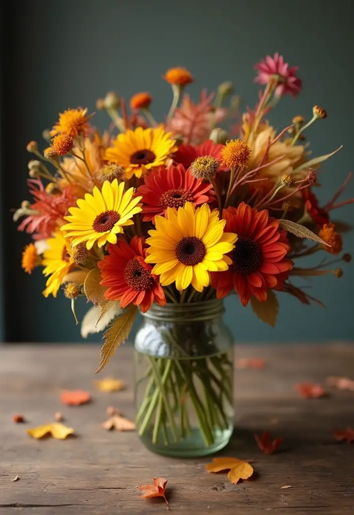 20 Stunning DIY Autumn Crafts for a Cozy Home on a Budget! - 19. Autumn Bouquet from Nature
