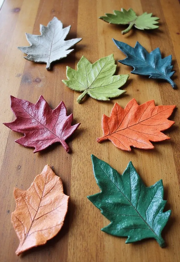 20 Stunning DIY Autumn Crafts for a Cozy Home on a Budget! - 3. DIY Leaf Coasters