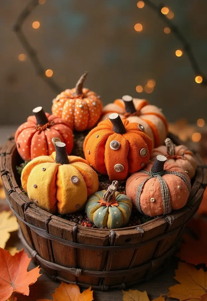 20 Stunning DIY Autumn Crafts for a Cozy Home on a Budget! - 5. Fabric Pumpkins