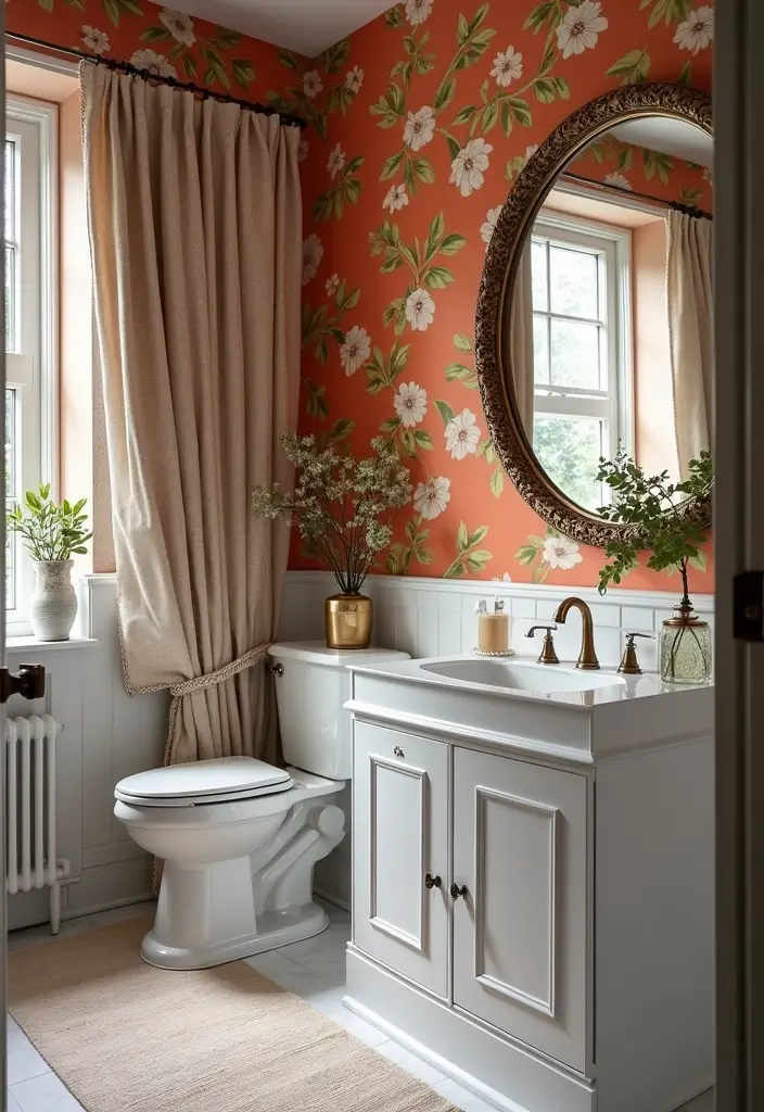 21 Dazzling Powder Room Designs That'll Transform Your Tiny Space into a Stylish Oasis! - 1. Bold Wallpaper Wonders