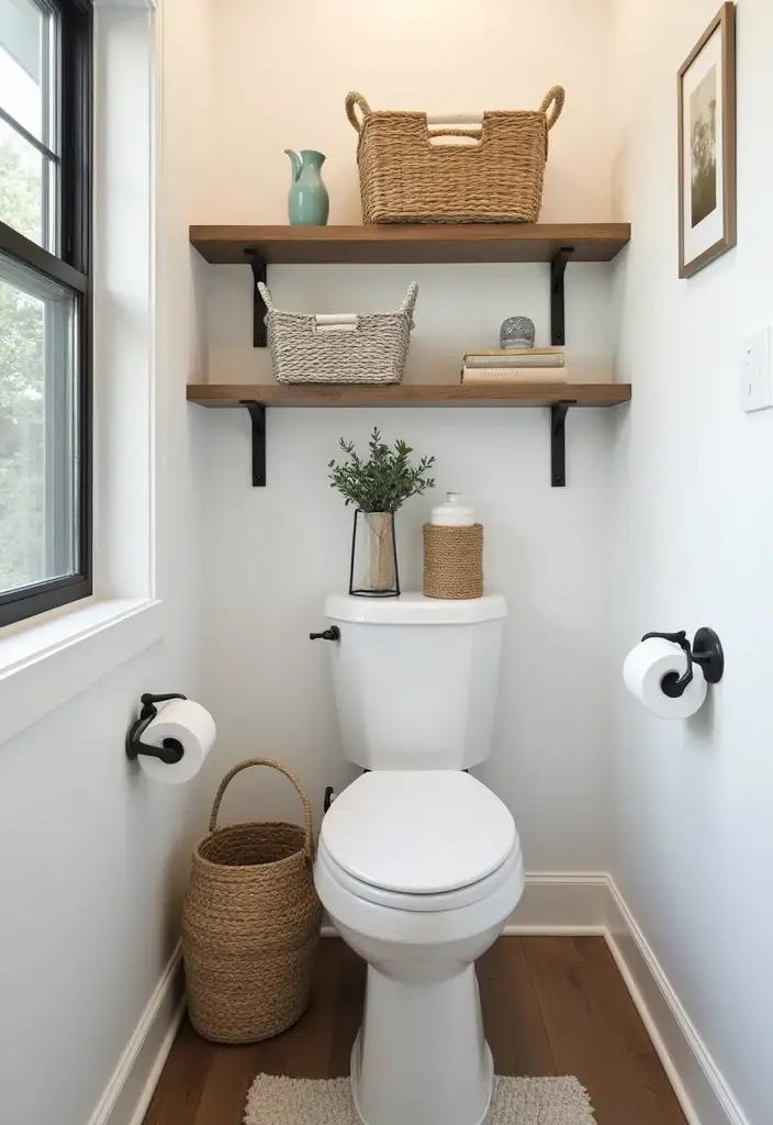 21 Dazzling Powder Room Designs That'll Transform Your Tiny Space into a Stylish Oasis! - 10. Smart Storage Solutions