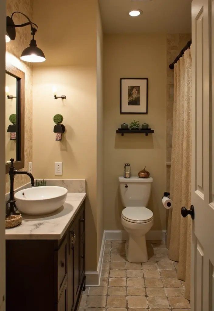 21 Dazzling Powder Room Designs That'll Transform Your Tiny Space into a Stylish Oasis! - 11. Creative Lighting Choices