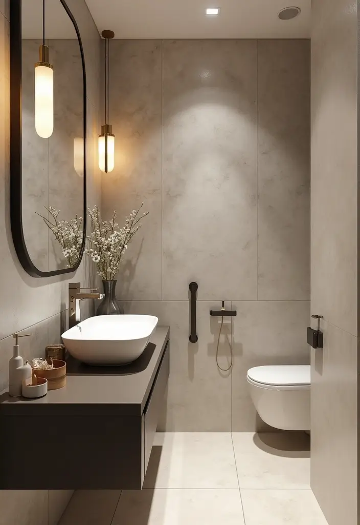 21 Dazzling Powder Room Designs That'll Transform Your Tiny Space into a Stylish Oasis! - 16. Raised Sinks and Vanities
