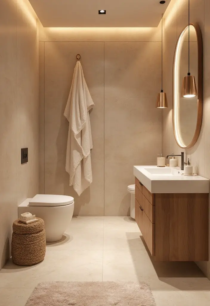 21 Dazzling Powder Room Designs That'll Transform Your Tiny Space into a Stylish Oasis! - 9. Spa-Like Retreat
