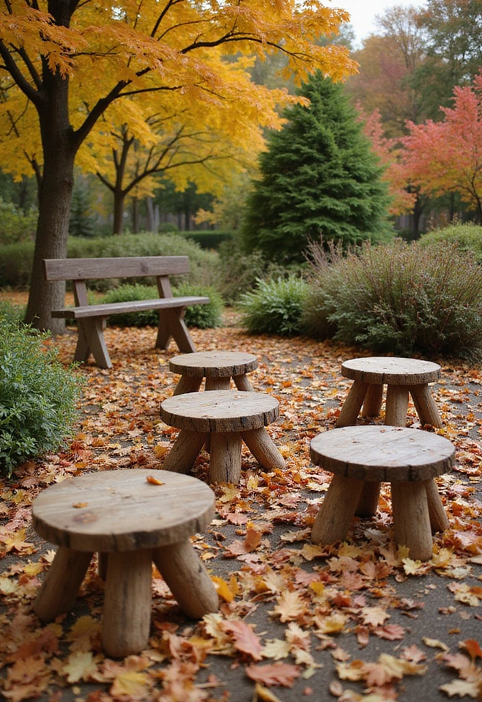 21 Minimalist Outdoor Furniture Ideas Perfect for Your Autumn Garden Oasis! - 16. Multifunctional Garden Stools