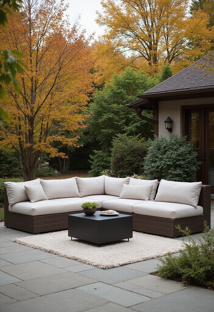 21 Minimalist Outdoor Furniture Ideas Perfect for Your Autumn Garden Oasis! - 4. Modular Seating Solutions