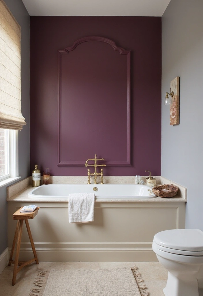 21 Purple Bathroom Inspirations That Will Make Your Space Pop (Don't Miss #9!) - 2. Plum Perfection