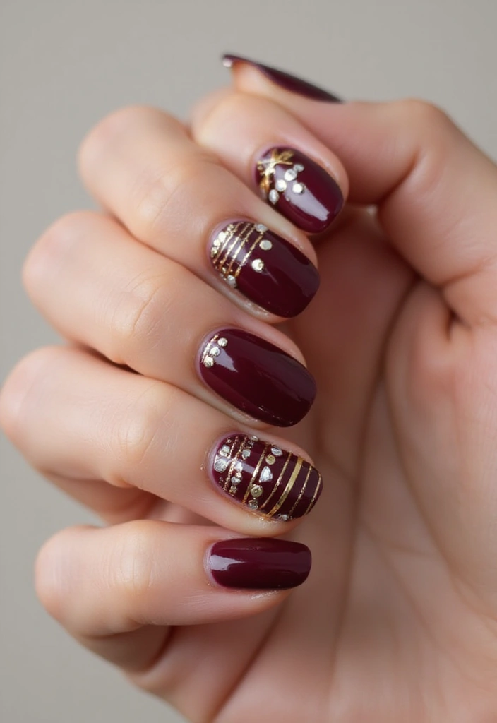 25 Fall Nail Inspiration Ideas That Will Make You Excited for Autumn! (#19 Is a Must-See!) - 1. Deep Burgundy Elegance
