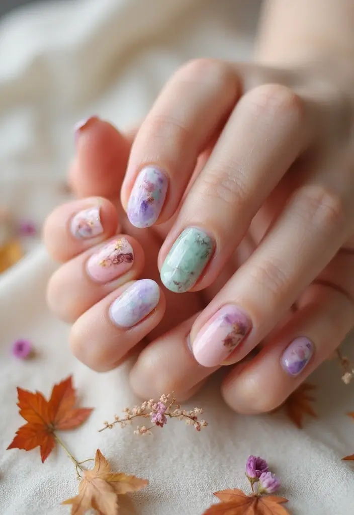25 Fall Nail Inspiration Ideas That Will Make You Excited for Autumn! (#19 Is a Must-See!) - 15. Whimsical Watercolor