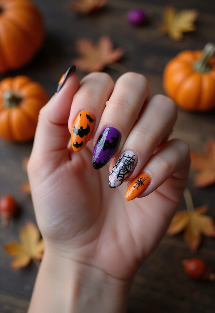 25 Fall Nail Inspiration Ideas That Will Make You Excited for Autumn! (#19 Is a Must-See!) - 21. Spooky Halloween Themes
