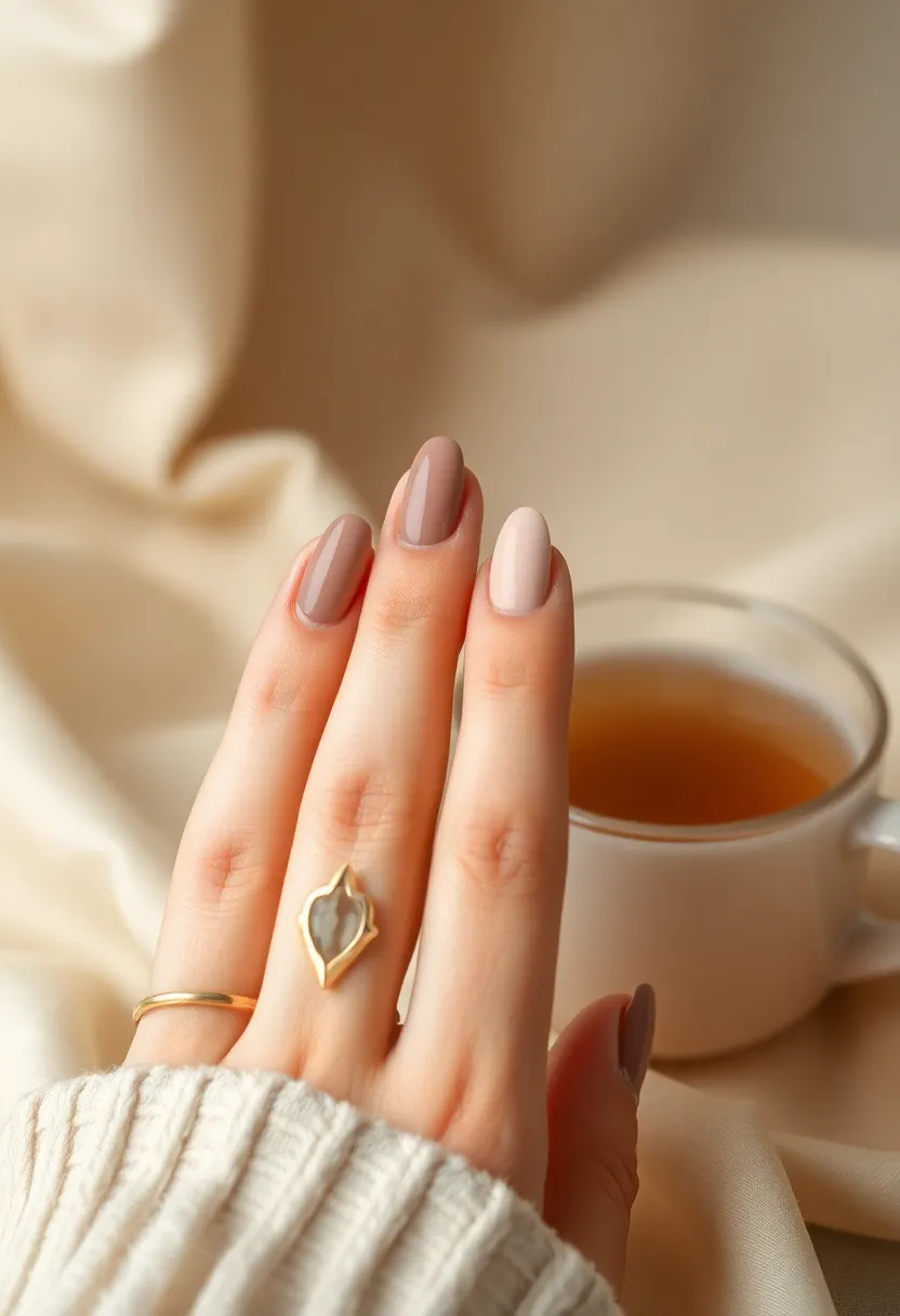 25 Fall Nail Inspiration Ideas That Will Make You Excited for Autumn! (#19 Is a Must-See!) - 22. Warm Neutrals