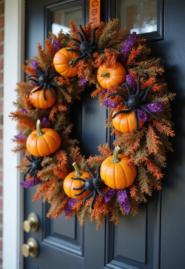 25 Spooktacular Halloween Decorations You Can DIY (Number 13 Will Shock You!) - 10. Halloween Wreath