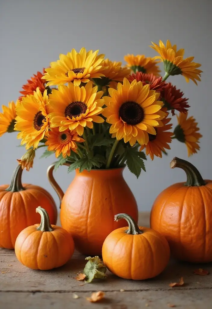25 Spooktacular Halloween Decorations You Can DIY (Number 13 Will Shock You!) - 14. Mini Pumpkin Vases