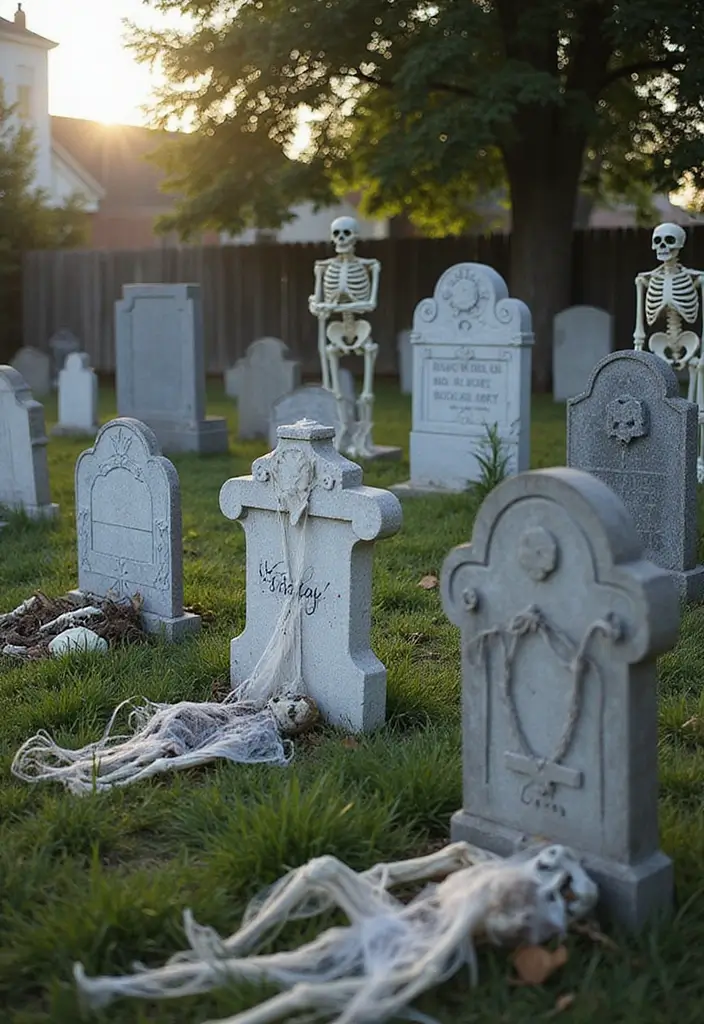 25 Spooktacular Halloween Decorations You Can DIY (Number 13 Will Shock You!) - 18. DIY Tombstones