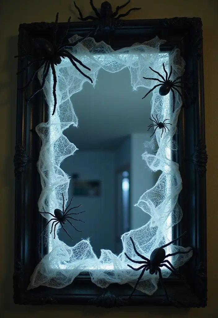 25 Spooktacular Halloween Decorations You Can DIY (Number 13 Will Shock You!) - 6. Haunted Mirror