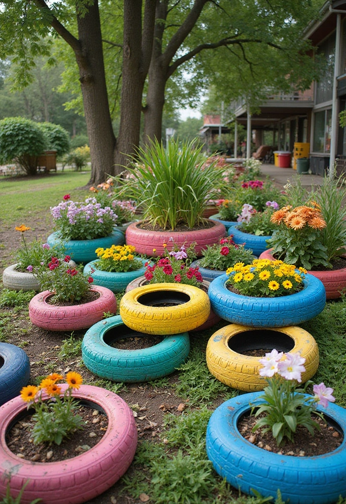 25 Sustainable DIY Projects That Are Easier Than You Think (#15 Will Blow Your Mind!) - 15. Upcycled Tire Garden