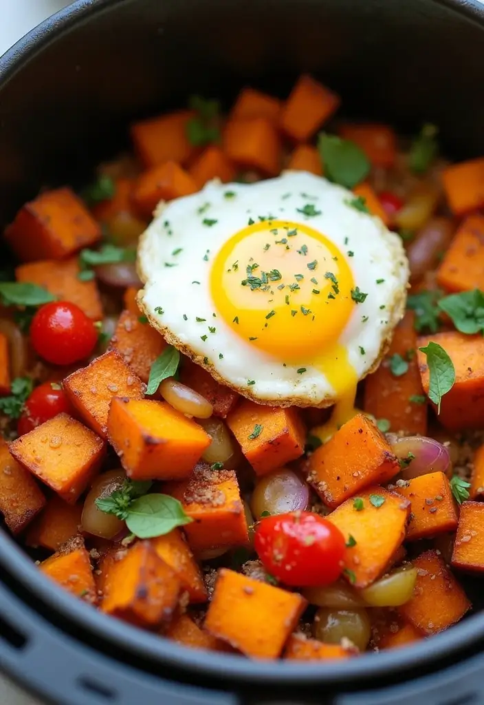 7 Air Fryer Breakfast Ideas for Weight Loss That Will Start Your Day Right! - 2. Crispy Sweet Potato Hash