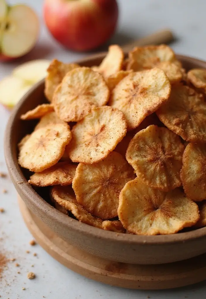 7 Air Fryer Breakfast Ideas for Weight Loss That Will Start Your Day Right! - 7. Air Fryer Cinnamon Apple Chips